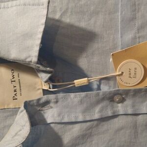 Part Two Light Blue Linen Shirt